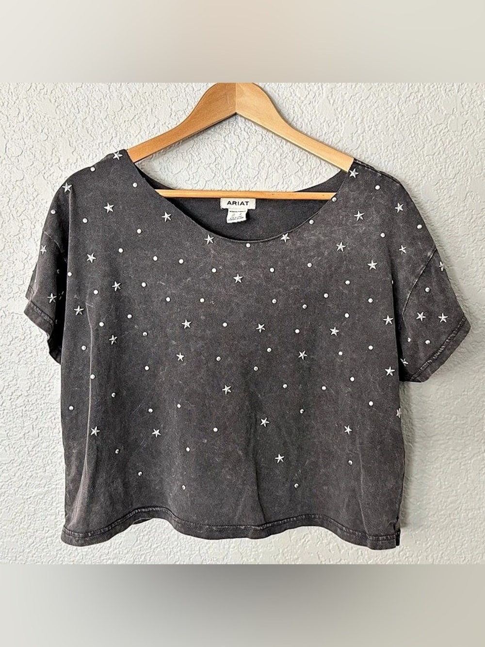 Ariat Star Studded T-Shirt Gray Medium